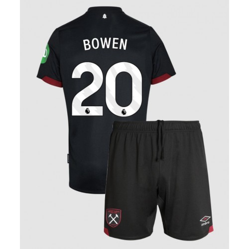 Fotballdrakt Barn West Ham United Jarrod Bowen #20 Bortedraktsett 2024-25 Kortermet (+ Korte bukser)